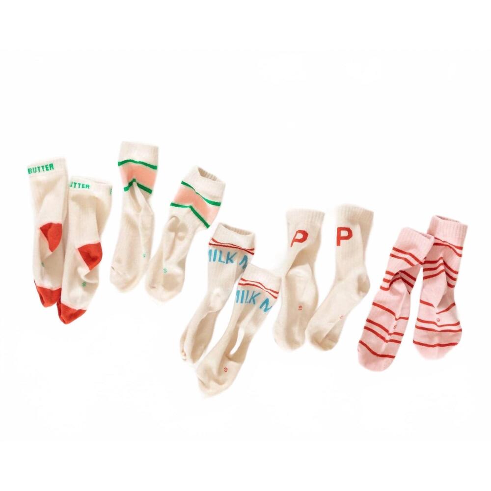 NEW PIGEON SAID PLEASE kid's grocery list pack of 5 socks in multi - Picture 3 of 5
